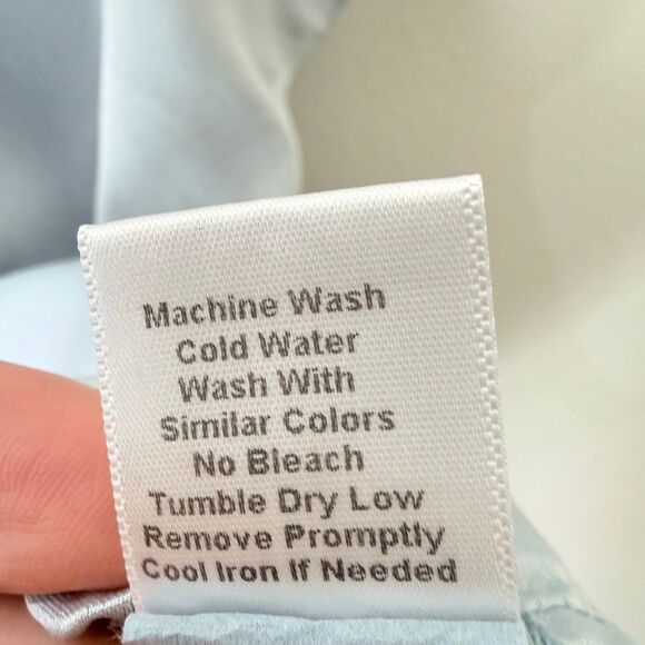 PJ Harlow Women’s Size XS Roxy Blue Satin Cotton Blend Sleeveless Top Shirt - Picture 7 of 8